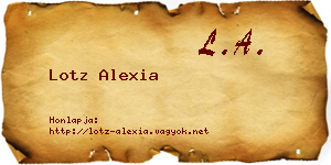 Lotz Alexia névjegykártya